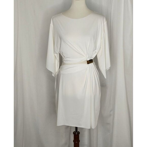 VIX Cover Up L white Solid Zaila Short Cover-up Cut Out Resortwear - Picture 5 of 13